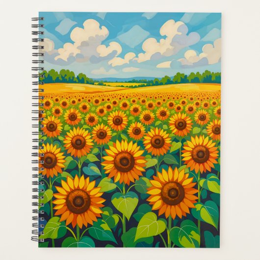 Sunflowers Planner Planer (Vorderseite)