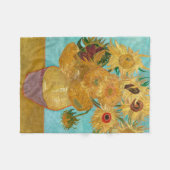 Sunflowers, Post Impressionist Still Life Painting Fleecedecke (Vorderseite (Horizontal))