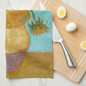 Sunflowers, Post Impressionist Still Life Painting Geschirrtuch (Viertel Falte)