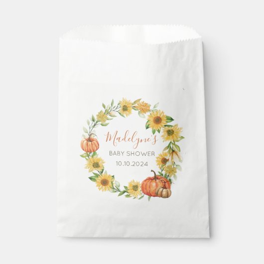 Sunflowers & Pumpkins fall Geschenktütchen (Vorderseite)