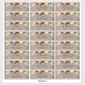 Sunflowers Rustic Fall Guest Names Address Labels (Blatt)