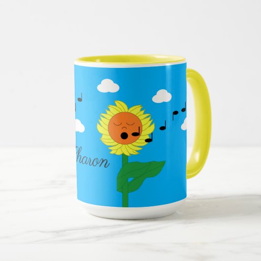 Sunflowers Singing: Tasse (VorderseiteRechts)