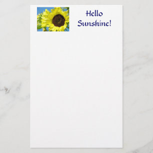 SUNFLOWERS Stationery Hallo Sonnenschein! Blumen Briefpapier