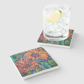Sunflowers Stone Coaster Steinuntersetzer (Seitenansicht)