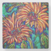 Sunflowers Stone Coaster Steinuntersetzer (Vorderseite)