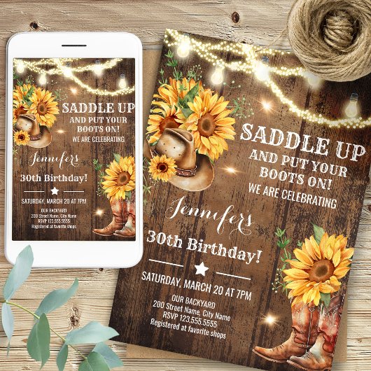 Sunflowers Sunflowers Birthday Einladung