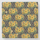 Sunflowers Turn Naturally Toward The Light Steinuntersetzer (Vorderseite)