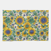 Sunflowers. Ukrainian folk art pattern. Geschirrtuch (Horizontal)