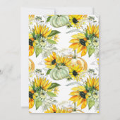 SunFlowers und Boho Baby Shower Einladung (Rückseite)