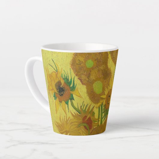Sunflowers-Vincent van Gogh Small Milchtasse (Linke Ecke)
