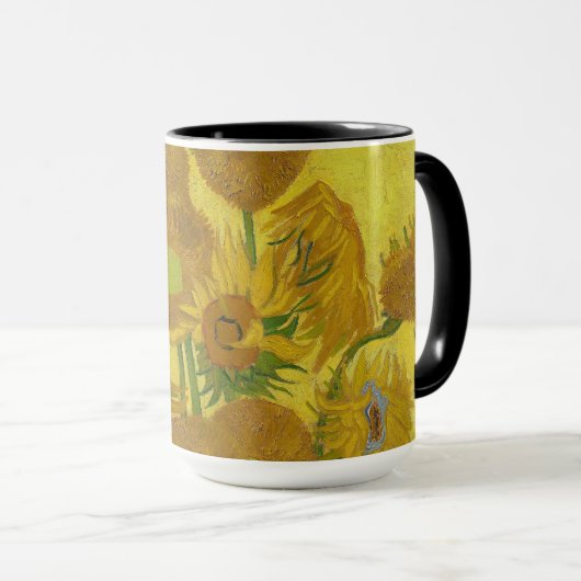 Sunflowers-Vincent van Gogh Small Tasse (VorderseiteRechts)