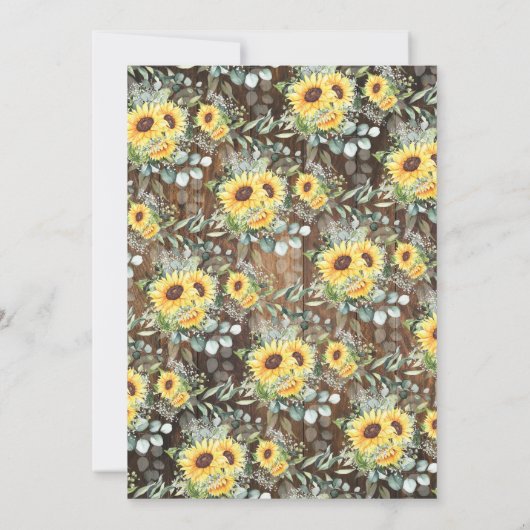 Sunflowers We do BBQ Couple Shower Country Wedding Einladung (Rückseite)