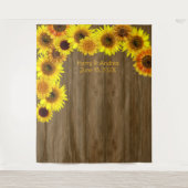 Sunflowers Wedding Backdrop to Personalize Wandteppich (Vorderseite)