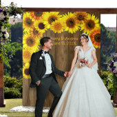 Sunflowers Wedding Backdrop to Personalize Wandteppich