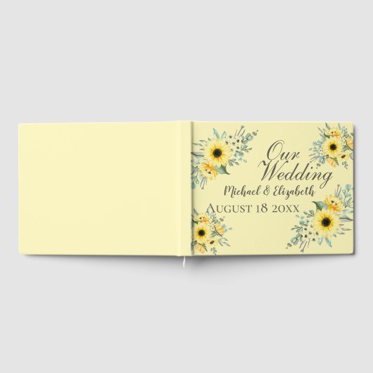 Sunflowers Wedding Guest Book Gästebuch (Voll)