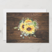 Sunflowers Western Before I do BBQ Couples Shower Einladung (Rückseite)