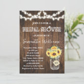 Sunflowers Western Bridal Shower Wedding Shower Einladung (Stehend Vorderseite)