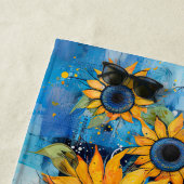 Sunflowers Wildflowers Flower Mixed Media Design Strandtuch (Beispiel)