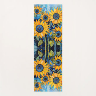 Sunflowers Wildflowers Flower Mixed Media Design Yogamatte