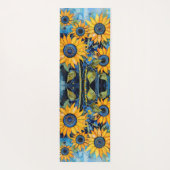 Sunflowers Wildflowers Flower Mixed Media Design Yogamatte (Rückseite)