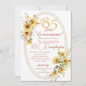 Sunflowers Women Spanish Surprise 85th Birthday Einladung (Vorderseite)