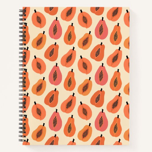 Sunfruit Slice Papaya Orange Hues Notizblock (Vorderseite)