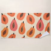 Sunfruit Slice Papaya Orange Hues Strandtuch (Vorderseite)