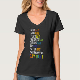 Sungay Mongay Tuesgay Jedays Is Gay Day Rainbow T-Shirt