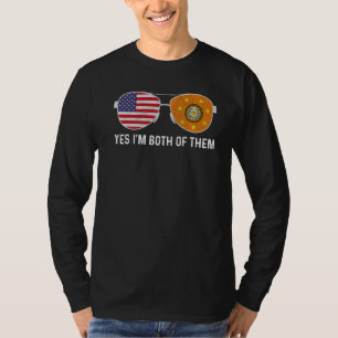 Sunglass Cherokee American Flag Patriotic Heritage T-Shirt