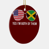 Sunglass Design Jamaican American Flag Patriotic Keramik Ornament (Rechts)