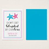 Sunglasses Favor Tag | Starfish Gastgeschenk Hochz (Vorne & Hinten)