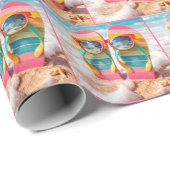 Sunglasses On Flip-flops In Beach Sand Geschenkpapier (Rolleneckpunkt)