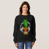 Sunglasses Pineapple Headphones Aloha Hawaii Luau  Sweatshirt (Vorne ganz)