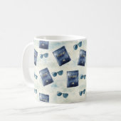Sunglasses Travel Blue Passport Kaffeetasse (Vorderseite Links)