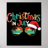 Sungled Christmas In July Summer Xmas Beach Vac T Poster (Vorne)