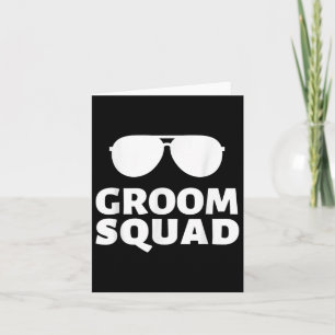 Sungles Groom Squad Funny Crew Bachelor Wedding Pa Karte