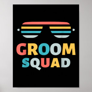 Sungles Groom Squad Joke Crew Entkommen Wedding Fu Poster