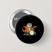 Sungles Rockstar Dinosaur With Cool Drums Costume Button (Vorne & Hinten)
