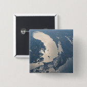 Sunglint Beams Off Lake Michigan Button (Vorne & Hinten)