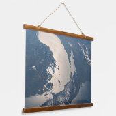 Sunglint Beams Off Lake Michigan Wandteppich Mit Holzrahmen (Gewinkelt)