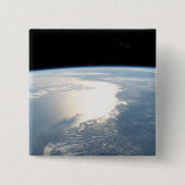 Sunglint spiegelt den Golf von Mexiko wider Button (Vorderseite)