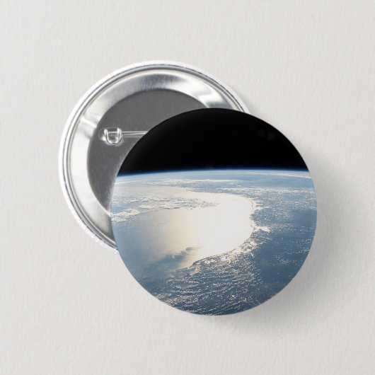 Sunglint spiegelt den Golf von Mexiko wider Button (Vorne & Hinten)