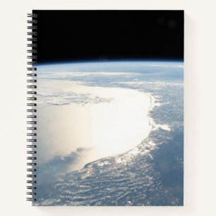 Sunglint spiegelt den Golf von Mexiko wider Notizblock