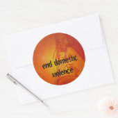 Sungodesss, Schluss häusliche Gewalt Runder Aufkleber (Umschlag)