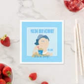 Sunhat Beach Baby Napkins / Blue Hat / Junge Serviette (Beispiel)