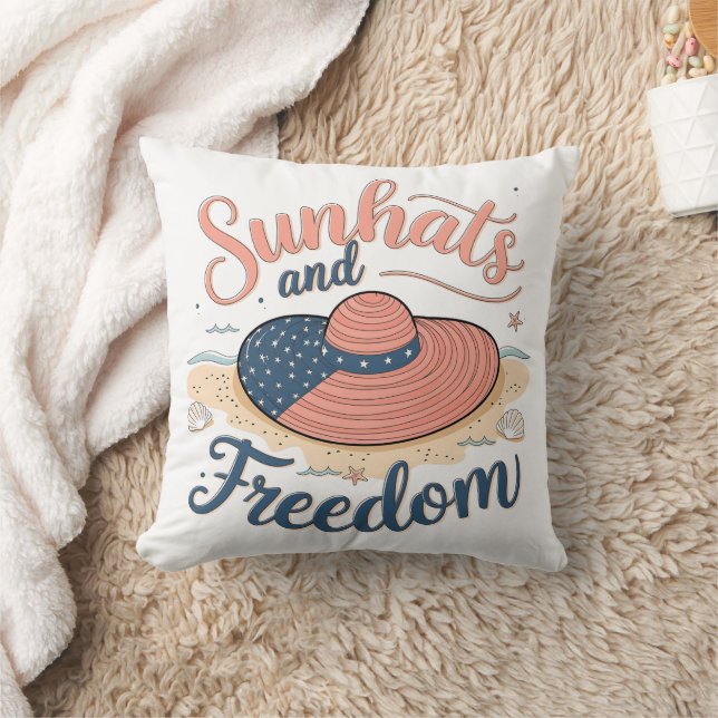 Sunhats und Freedom Patriotic Kissen (Decke)