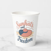 Sunhats und Freedom Patriotic Pappbecher (Vorderseite)