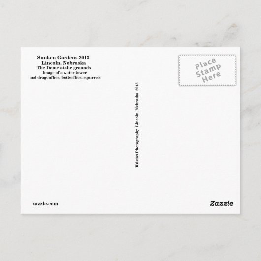 Sunken Gardens Dome Postkarte 7 (Rückseite)