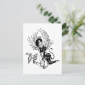Sunken Liebe - Punk Rock Button Up Tattoo Postkarte (Stehend Vorderseite)