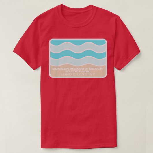 Sunken Meadow Beach Staat Park Long Island T-Shirt (Design vorne)